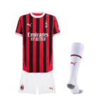 Kit de Criança - AC Milan Principal 24/25 - Calções Brancos